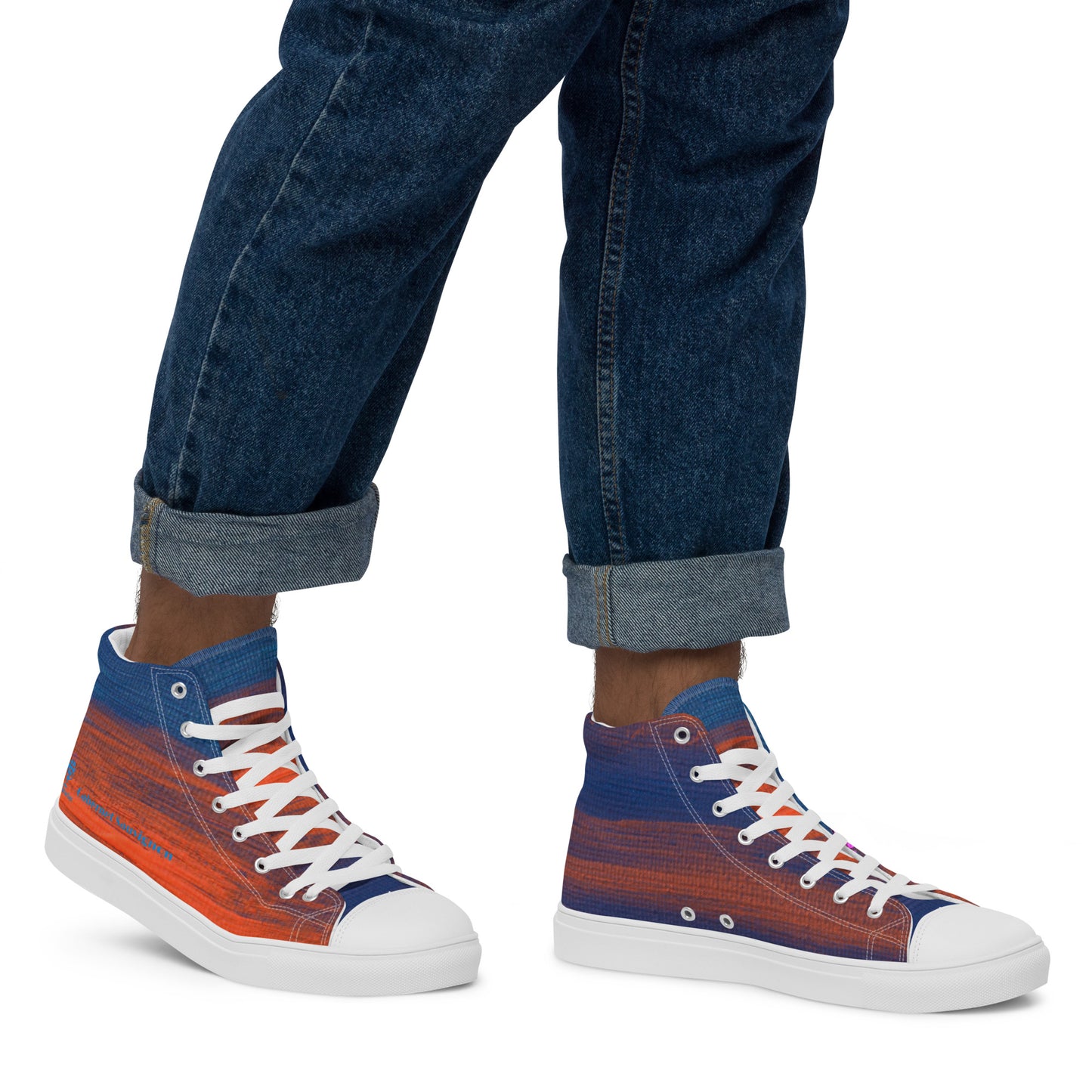 Men’s Cabernet Sauvignon high top canvas shoes