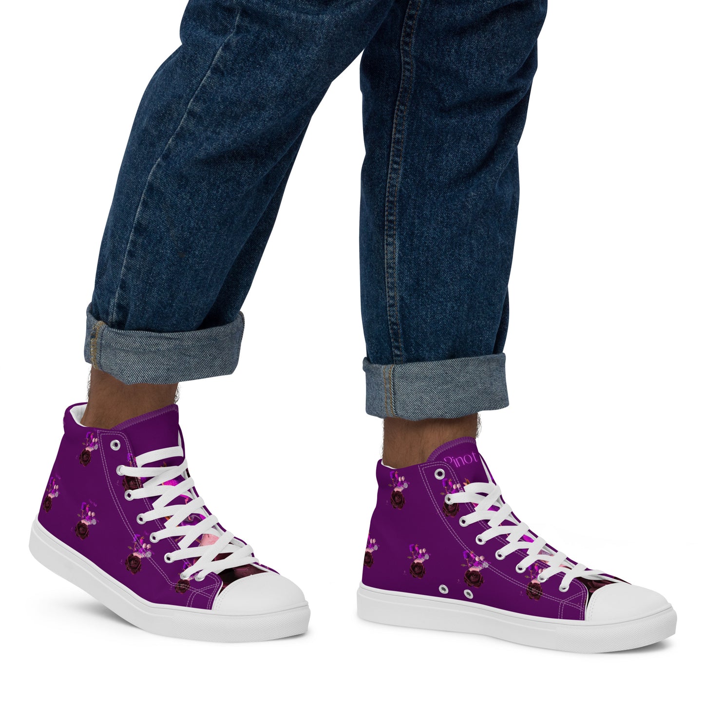 Men’s Pinot Noir high top canvas shoes