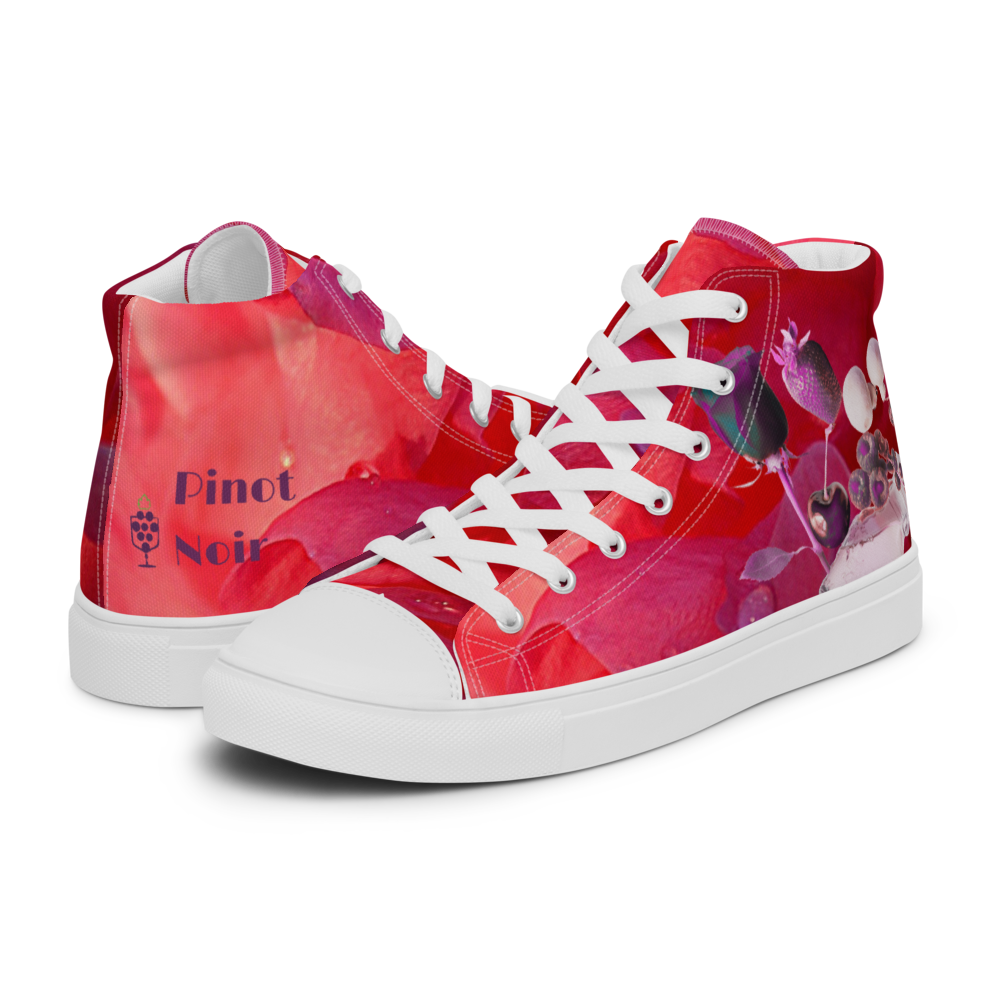 Women’s high top canvas Pinot Noir shoes