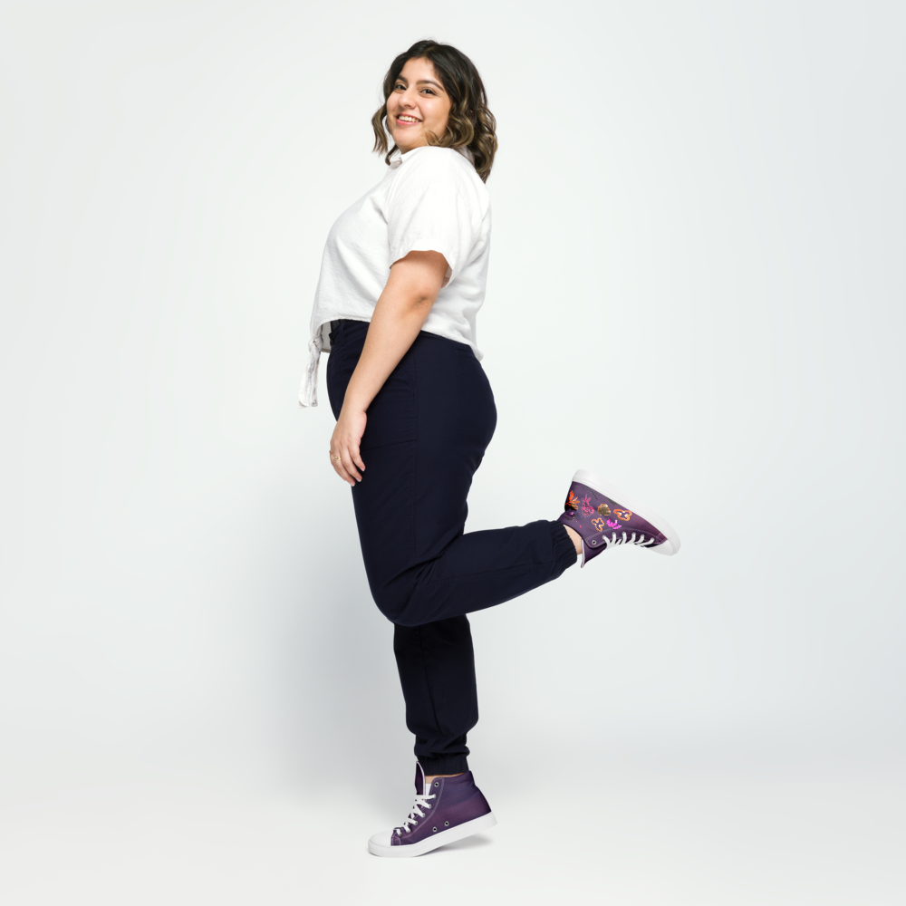 Women’s high top canvas Cabernet shoes