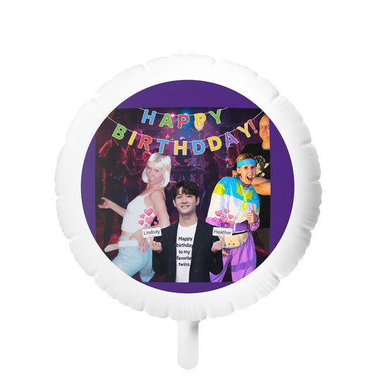 Happy Birthday Mylar Helium Balloon — Personalized Photo Party Balloon