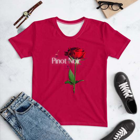 Women's Pinot Noir Rose T-shirt