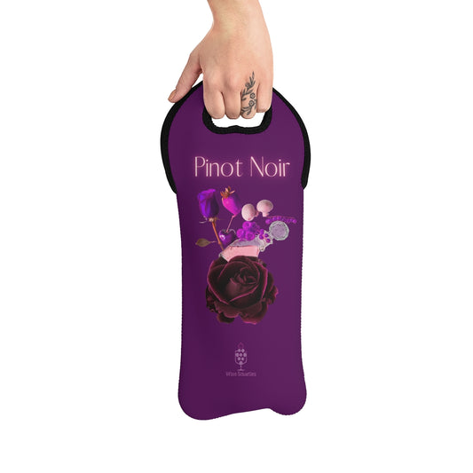 Wine Tote Bag Pinot Noir Peacock Purple